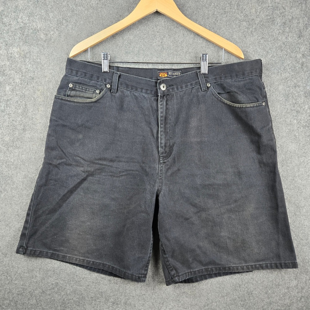 Route 66 Jean Shorts Mens 40 Black Relaxed Fit Denim Skater Grunge Y2K 90s